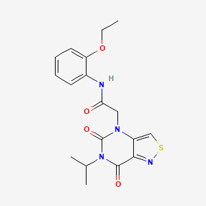molecular formula C18H20N4O4S B2884873 N-(2-ethoxyphenyl)-2-(6-isopropyl-5,7-dioxo-6,7-dihydroisothiazolo[4,3-d]pyrimidin-4(5H)-yl)acetamide CAS No. 1251557-42-2
