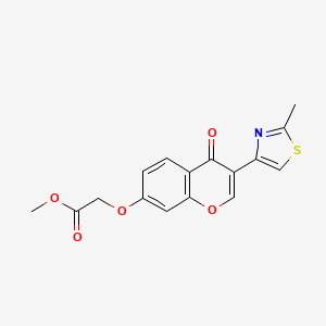 molecular formula C16H13NO5S B2884876 methyl {[3-(2-methyl-1,3-thiazol-4-yl)-4-oxo-4H-chromen-7-yl]oxy}acetate CAS No. 290835-14-2