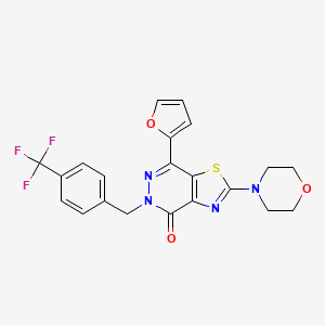 7-(furan-2-yl)-2-morpholino-5-(4-(trifluoromethyl)benzyl)thiazolo[4,5-d]pyridazin-4(5H)-one