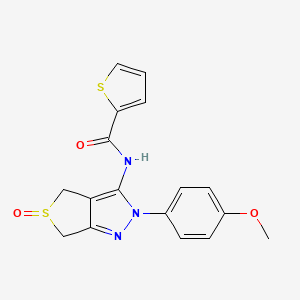 N-[2-(4-methoxyphenyl)-5-oxo-4,6-dihydrothieno[3,4-c]pyrazol-3-yl]thiophene-2-carboxamide