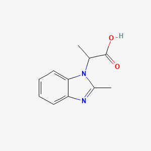 molecular formula C11H12N2O2 B2884880 2-(2-methyl-1H-benzimidazol-1-yl)propanoic acid CAS No. 5389-97-9; 753489-92-8