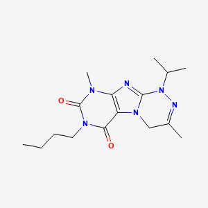 molecular formula C16H24N6O2 B2884914 7-butyl-1-isopropyl-3,9-dimethyl-1,4-dihydro[1,2,4]triazino[3,4-f]purine-6,8(7H,9H)-dione CAS No. 923508-34-3