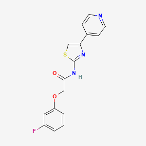 molecular formula C16H12FN3O2S B2884916 2-(3-氟苯氧基)-N-(4-(吡啶-4-基)噻唑-2-基)乙酰胺 CAS No. 692878-18-5