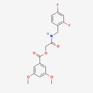 molecular formula C18H17F2NO5 B2884918 2-((2,4-Difluorobenzyl)amino)-2-oxoethyl 3,5-dimethoxybenzoate CAS No. 1241989-86-5