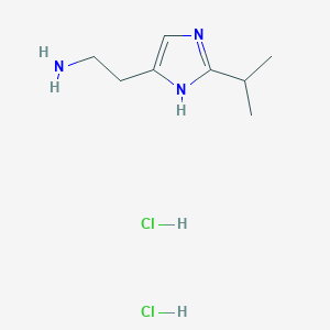molecular formula C8H17Cl2N3 B2884938 2-(2-Isopropyl-1H-imidazol-4-yl)ethanamine dihydrochloride CAS No. 188638-90-6