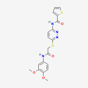 N-(6-((2-((3,4-dimethoxyphenyl)amino)-2-oxoethyl)thio)pyridazin-3-yl)thiophene-2-carboxamide
