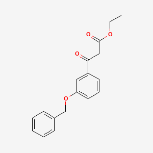 molecular formula C18H18O4 B2884945 Ethyl 3-[3-(benzyloxy)phenyl]-3-oxopropanoate CAS No. 73083-19-9