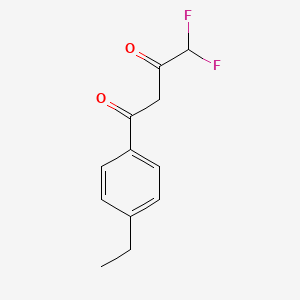 molecular formula C12H12F2O2 B2884948 1-(4-Ethylphenyl)-4,4-difluorobutane-1,3-dione CAS No. 832741-19-2
