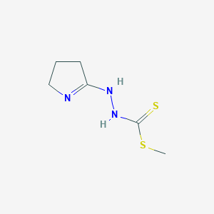 molecular formula C6H11N3S2 B2884949 methyl 2-(3,4-dihydro-2H-pyrrol-5-yl)hydrazinecarbodithioate CAS No. 140439-90-3