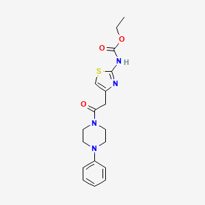 Ethyl (4-(2-oxo-2-(4-phenylpiperazin-1-yl)ethyl)thiazol-2-yl)carbamate