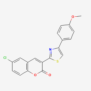 molecular formula C19H12ClNO3S B2884972 6-Chloro-3-[4-(4-methoxy-phenyl)-thiazol-2-yl]-chromen-2-one CAS No. 325723-81-7