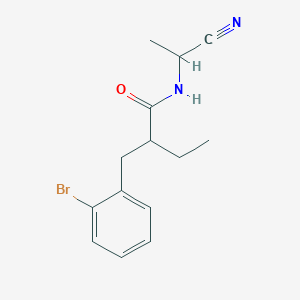 2-[(2-bromophenyl)methyl]-N-(1-cyanoethyl)butanamide