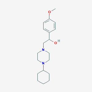molecular formula C19H30N2O2 B2884985 2-(4-环己基哌嗪-1-基)-1-(4-甲氧基苯基)乙醇 CAS No. 1251606-32-2