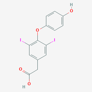 molecular formula C14H10I2O4 B028850 4-(4-羟基苯氧基)-3,5-二碘苯基乙酸 CAS No. 1155-40-4