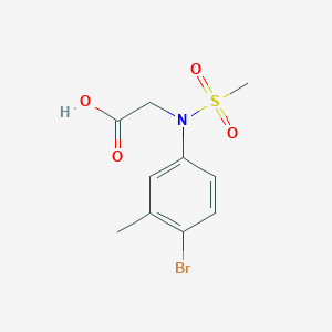 molecular formula C10H12BrNO4S B2885016 N-(4-bromo-3-methylphenyl)-N-(methylsulfonyl)glycine CAS No. 713085-08-6