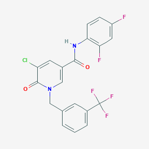 5-chloro-N-(2,4-difluorophenyl)-6-oxo-1-[[3-(trifluoromethyl)phenyl]methyl]pyridine-3-carboxamide