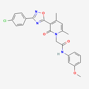 2-(3-(3-(4-chlorophenyl)-1,2,4-oxadiazol-5-yl)-4,6-dimethyl-2-oxopyridin-1(2H)-yl)-N-(3-methoxyphenyl)acetamide