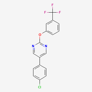 5-(4-Chlorophenyl)-2-[3-(trifluoromethyl)phenoxy]pyrimidine