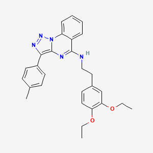 N-[2-(3,4-diethoxyphenyl)ethyl]-3-(4-methylphenyl)triazolo[1,5-a]quinazolin-5-amine