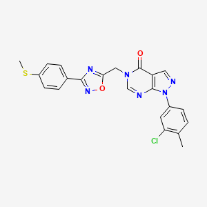 molecular formula C22H17ClN6O2S B2885059 N-(4-bromophenyl)-5-[1-cyclopentyl-4-(4-fluorophenyl)-1H-imidazol-5-yl]-2-furamide CAS No. 1029783-42-3