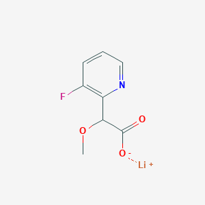 molecular formula C8H7FLiNO3 B2885067 Lithium;2-(3-fluoropyridin-2-yl)-2-methoxyacetate CAS No. 2551120-54-6
