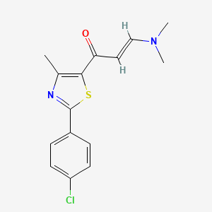 (E)-1-[2-(4-chlorophenyl)-4-methyl-1,3-thiazol-5-yl]-3-(dimethylamino)prop-2-en-1-one