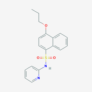 molecular formula C18H18N2O3S B288507 4-propoxy-N-(2-pyridinyl)-1-naphthalenesulfonamide 