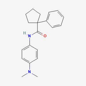 molecular formula C20H24N2O B2885073 N-(4-(Dimethylamino)phenyl)(phenylcyclopentyl)formamide CAS No. 1022645-65-3