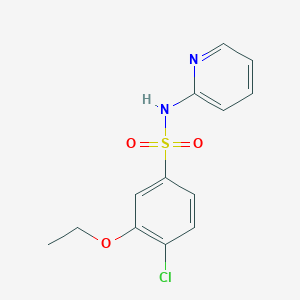 molecular formula C13H13ClN2O3S B288509 4-Chloro-3-ethoxy-N-pyridin-2-yl-benzenesulfonamide 
