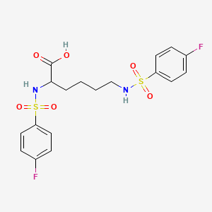 2,6-bis[(4-fluorophenyl)sulfonylamino]hexanoic Acid