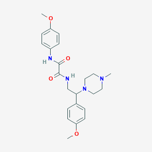 molecular formula C23H30N4O4 B2885092 N1-(4-methoxyphenyl)-N2-(2-(4-methoxyphenyl)-2-(4-methylpiperazin-1-yl)ethyl)oxalamide CAS No. 906150-70-7