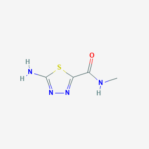 molecular formula C4H6N4OS B2885093 5-amino-N-methyl-1,3,4-thiadiazole-2-carboxamide CAS No. 1177423-60-7