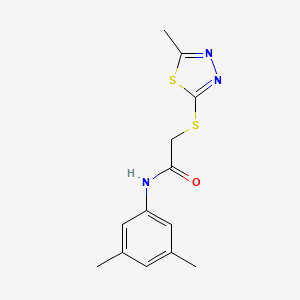 molecular formula C13H15N3OS2 B2885106 N-(3,5-二甲基苯基)-2-[(5-甲基-1,3,4-噻二唑-2-基)硫代]乙酰胺 CAS No. 329079-42-7