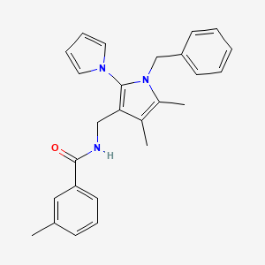 molecular formula C26H27N3O B2885110 N-[(1-benzyl-4,5-dimethyl-2-pyrrol-1-ylpyrrol-3-yl)methyl]-3-methylbenzamide CAS No. 478077-36-0