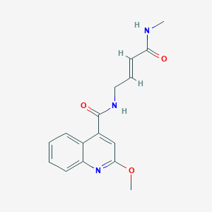 molecular formula C16H17N3O3 B2885130 (2E)-4-[(2-甲氧基喹啉-4-基)甲酰氨基]-N-甲基丁-2-烯酰胺 CAS No. 2380195-80-0