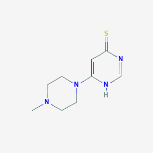 molecular formula C9H14N4S B2885132 4-Pyrimidinethiol,6-(4-methyl-1-piperazinyl)- CAS No. 802314-51-8