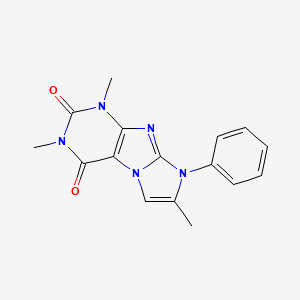 molecular formula C16H15N5O2 B2885141 1,3,7-trimethyl-8-phenyl-1H-imidazo[2,1-f]purine-2,4(3H,8H)-dione CAS No. 31488-08-1