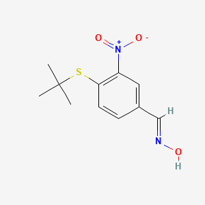 4-(Tert-butylsulfanyl)-3-nitrobenzenecarbaldehyde oxime