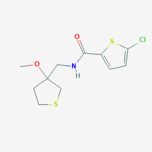 molecular formula C11H14ClNO2S2 B2885153 5-chloro-N-((3-methoxytetrahydrothiophen-3-yl)methyl)thiophene-2-carboxamide CAS No. 1448033-92-8