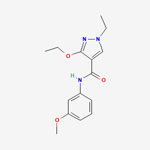 molecular formula C15H19N3O3 B2885155 3-ethoxy-1-ethyl-N-(3-methoxyphenyl)-1H-pyrazole-4-carboxamide CAS No. 1014028-11-5