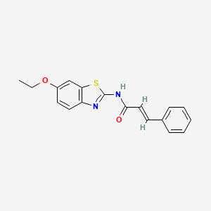 molecular formula C18H16N2O2S B2885157 (2E)-N-(6-乙氧基苯并噻唑-2-基)-3-苯基丙-2-烯酰胺 CAS No. 315232-46-3