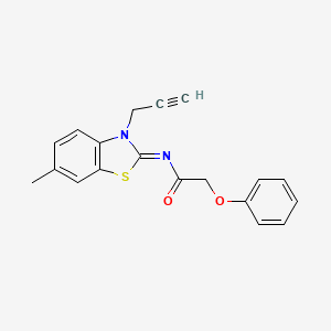 N-(6-methyl-3-prop-2-ynyl-1,3-benzothiazol-2-ylidene)-2-phenoxyacetamide
