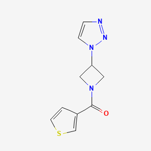 (3-(1H-1,2,3-triazol-1-yl)azetidin-1-yl)(thiophen-3-yl)methanone
