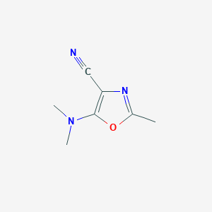 molecular formula C7H9N3O B2885190 5-(Dimethylamino)-2-methyl-1,3-oxazole-4-carbonitrile CAS No. 49837-48-1