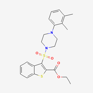 molecular formula C23H26N2O4S2 B2885191 Ethyl 3-{[4-(2,3-dimethylphenyl)piperazin-1-yl]sulfonyl}-1-benzothiophene-2-carboxylate CAS No. 895266-87-2