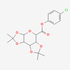 molecular formula C18H21ClO7 B2885193 4-Chlorophenyl 4,4,11,11-tetramethyl-3,5,7,10,12-pentaoxatricyclo[7.3.0.0^{2,6}]dodecane-8-carboxylate CAS No. 852691-33-9