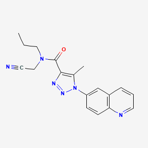 molecular formula C18H18N6O B2885204 N-(cyanomethyl)-5-methyl-N-propyl-1-(quinolin-6-yl)-1H-1,2,3-triazole-4-carboxamide CAS No. 1355829-71-8
