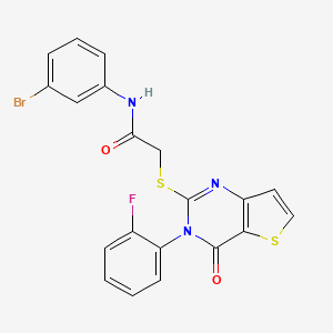 N-(3-bromophenyl)-2-{[3-(2-fluorophenyl)-4-oxo-3,4-dihydrothieno[3,2-d]pyrimidin-2-yl]sulfanyl}acetamide