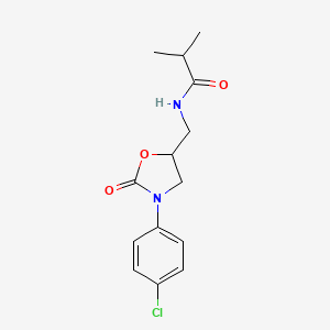 N-((3-(4-chlorophenyl)-2-oxooxazolidin-5-yl)methyl)isobutyramide