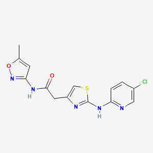 2-(2-((5-chloropyridin-2-yl)amino)thiazol-4-yl)-N-(5-methylisoxazol-3-yl)acetamide